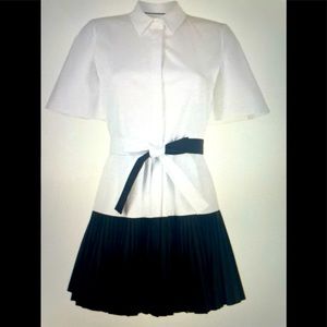 Alexis - pleated short sleeve shirt dress